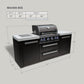 Mont Alpi 400 Black Stainless Steel Island | 4-Burner Grill | MAi400-BSS