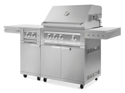 NewAge Products Platinum Cart Grill with Dual Side Burner | Stainless Steel