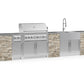 NewAge Products Signature Series Grill Island - 11PC Modular Outdoor Kitchen with Platinum Grill, Farmhouse Sink, and Dual Side Burner