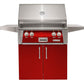 Alfresco Grills Alfresco 30” Freestanding Cart Luxury Gas Grill / Stainless Steel, 18SR Burners, Smoker, Infrared Rear Burner, Rotisserie, Cover / ALXE-30C