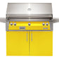 Alfresco Grills Alfresco 42” Freestanding Cart Luxury Gas Grill / Stainless Steel, 18SR Burners, Smoker, Infrared Rear Burner, Rotisserie, Cover / ALXE-42C