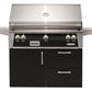 Alfresco Grills Alfresco 42” Freestanding Deluxe Cart Luxury Gas Grill / Stainless Steel, 18SR Burners, Smoker, Infrared Rear Burner, Rotisserie, Cover / ALXE-42CD
