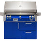 Alfresco Grills Alfresco 42” Freestanding Deluxe Cart Luxury Gas Grill with SearZone / Stainless Steel, Smoker, Infrared Rear Burner, Rotisserie, Cover / ALXE-42SZCD