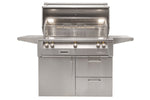 Alfresco Grills Alfresco 42” Freestanding Deluxe Cart Luxury Gas Grill with SearZone / Stainless Steel, Smoker, Infrared Rear Burner, Rotisserie, Cover / ALXE-42SZCD