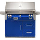 Alfresco Grills Alfresco 42” Refrigerated Freestanding Cart Luxury Gas Grill with SearZone / Stainless Steel, 18SR Burners, Smoker, Infrared Rear Burner, Rotisserie, Cover / ALXE-42SZR