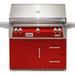 Alfresco Grills Alfresco 42” Refrigerated Freestanding Cart Luxury Gas Grill with SearZone / Stainless Steel, 18SR Burners, Smoker, Infrared Rear Burner, Rotisserie, Cover / ALXE-42SZR