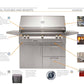 Alfresco Grills Alfresco 56" Deluxe Freestanding Cart Gas Grill /  Side Burner, Integrated Rotisserie, Smoker & Herb Infuser System / ALXE-56C