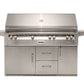 Alfresco Grills Alfresco 56” Refrigerated Freestanding Cart Luxury Gas ALL-GRILL with SearZone / Stainless Steel, 18SR Burners, Smoker, Infrared Rear Burner, Rotisserie, Cover / ALXE-56BFGR