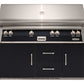 Alfresco Grills Alfresco 56” Refrigerated Freestanding Cart Luxury Gas ALL-GRILL with SearZone / Stainless Steel, 18SR Burners, Smoker, Infrared Rear Burner, Rotisserie, Cover / ALXE-56BFGR