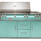 Alfresco Grills Alfresco 56” Refrigerated Freestanding Cart Luxury Gas Grill / Stainless Steel, 18SR Burners, Smoker, Infrared Rear Burner, Dual Side Burner, Rotisserie, Cover / ALXE-56R