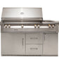 Alfresco Grills Alfresco 56” Refrigerated Freestanding Cart Luxury Gas Grill / Stainless Steel, 18SR Burners, Smoker, Infrared Rear Burner, Dual Side Burner, Rotisserie, Cover / ALXE-56R