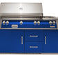 Alfresco Grills Alfresco 56” Refrigerated Freestanding Cart Luxury Gas Grill with SearZone / Stainless Steel, 18SR Burners, Smoker, Infrared Rear Burner, Dual Side Burner, Rotisserie, Cover / ALXE-56SZR