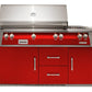 Alfresco Grills Alfresco 56” Refrigerated Freestanding Cart Luxury Gas Grill with SearZone / Stainless Steel, 18SR Burners, Smoker, Infrared Rear Burner, Dual Side Burner, Rotisserie, Cover / ALXE-56SZR