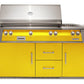 Alfresco Grills Alfresco 56” Refrigerated Freestanding Cart Luxury Gas Grill with SearZone / Stainless Steel, 18SR Burners, Smoker, Infrared Rear Burner, Dual Side Burner, Rotisserie, Cover / ALXE-56SZR