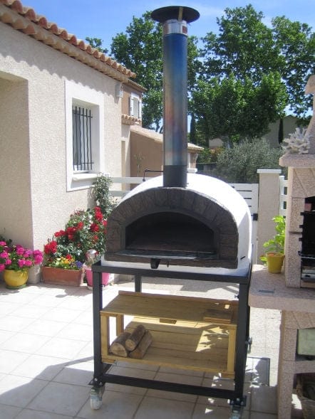 Authentic Pizza Ovens Pizza Ovens Authentic Pizza Ovens 38” Chimney Pipe Extension with Cap / for Traditional Pizza Ovens / CHMCP-CHMSS-SET