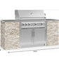 NewAge Products Signature Series Grill Island - 6PC Modular Outdoor Kitchen with Platinum Grill
