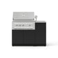 Premium black and silver modular outdoor gas grill with 4 burners and a durable 304 stainless steel cabinet.