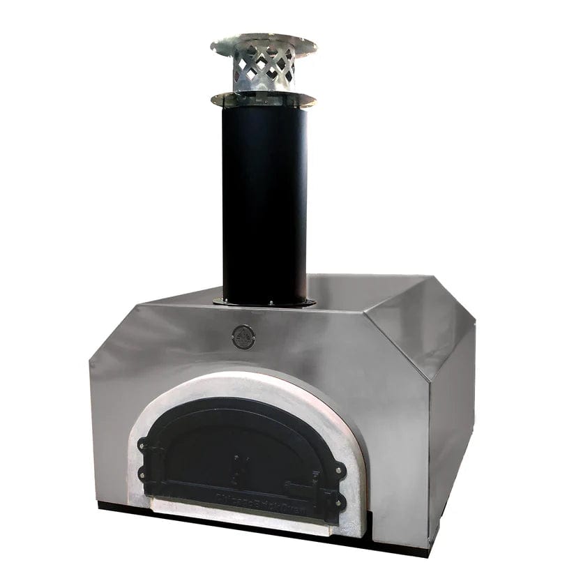Chicago Brick Oven Pizza Ovens Stainless Steel Chicago Brick Oven Wood Fired Pizza Oven / CBO-500 Countertop / 27" X 22" Cooking Surface / CBO-O-CT-500