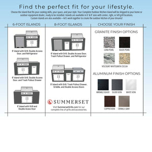 Complete Outdoor Kitchens Islands Complete Outdoor Kitchen Islands COKI 2.0 Peachtree Islands | COPI6-1 (C,R,L)