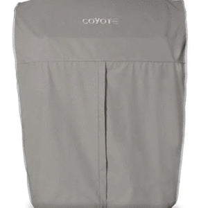 Durable 30-inch Coyote grill cover with flap and reinforced stitching, protects freestanding grills outdoors.