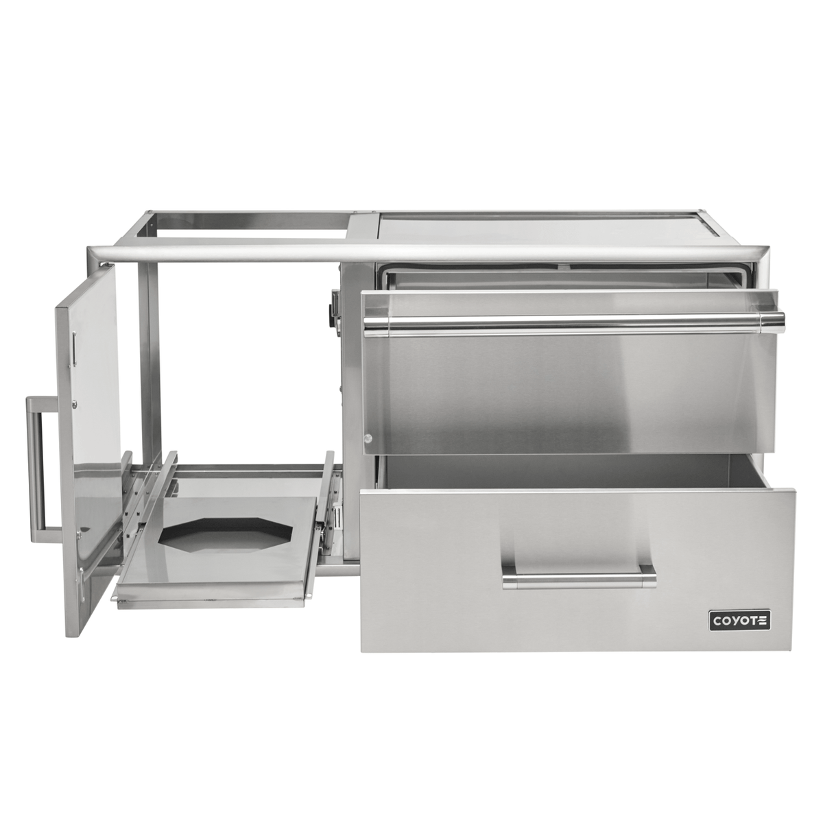 Coyote Grill Accessories Coyote 42&quot; Access Door With Storage &amp; Warming Drawer Combo / C3-CDWD