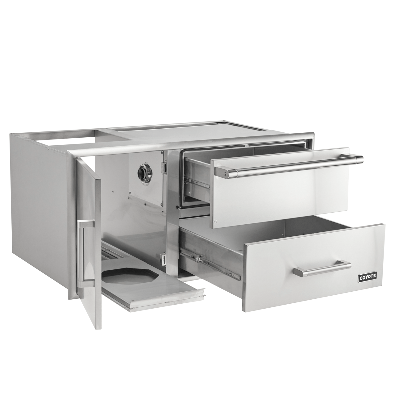 Coyote Grill Accessories Coyote 42" Access Door With Storage & Warming Drawer Combo / C3-CDWD