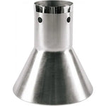 The Coyote silver cone elevates your grilling, ideal as a Chicken Throne and for ceramic smokers in outdoor kitchens.