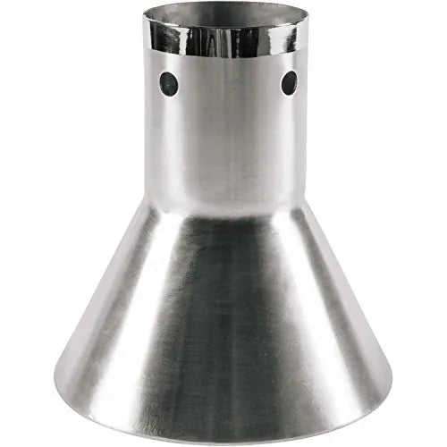 The Coyote silver cone elevates your grilling, ideal as a Chicken Throne and for ceramic smokers in outdoor kitchens.