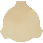 Elegant coyote beige wooden plaque with ornate curves, ideal for outdoor kitchens or grill labeling.