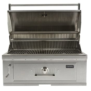 Coyote Grills Coyote 36&quot; Built-In Charcoal Grill / Charcoal or Wood Chips, Cart Option / C1CH36