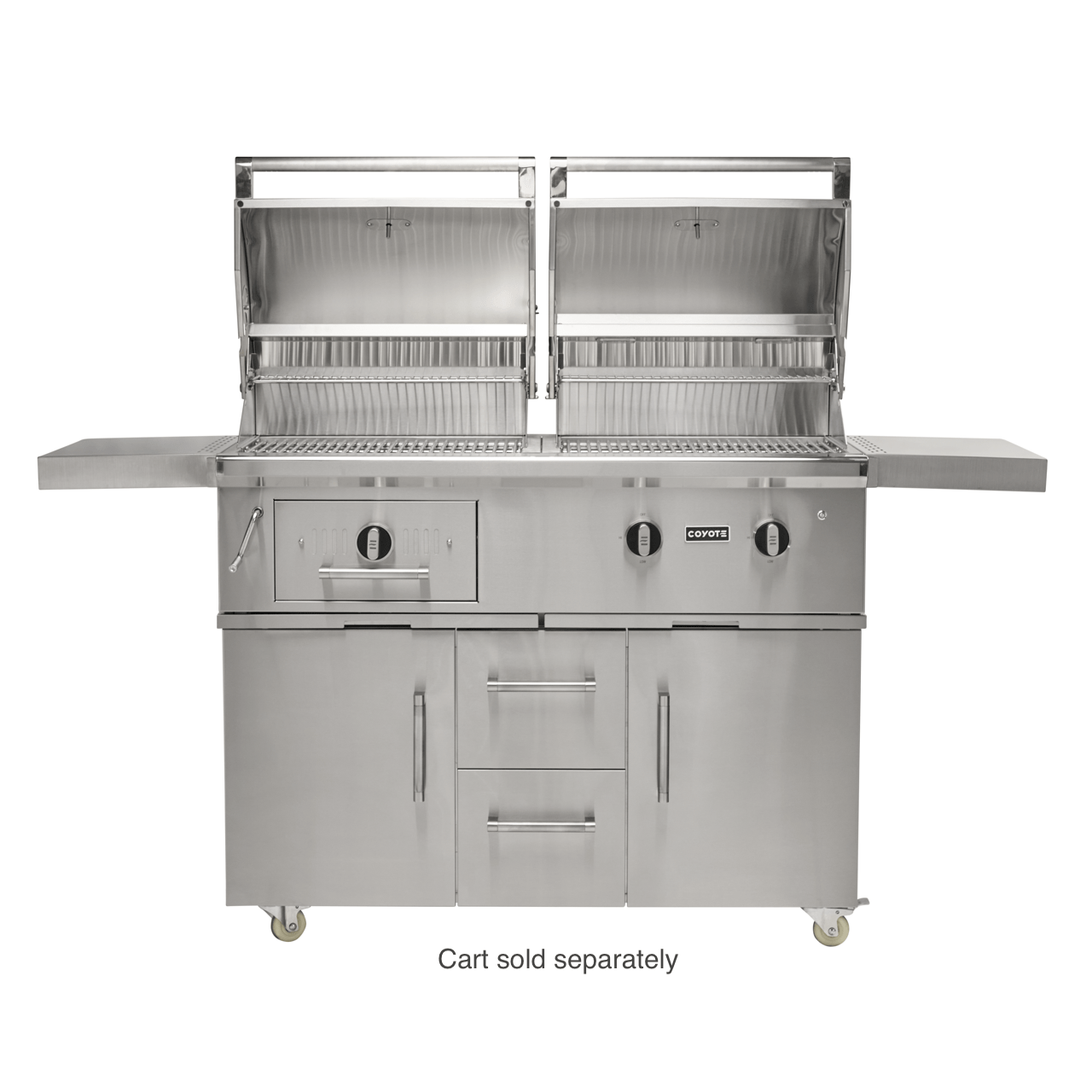 Coyote Grills Coyote 50" Hybrid Gas and Charcoal Built-In Grill | Stainless Steel | C3HY50