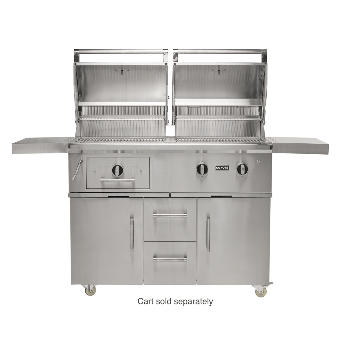 Coyote Grills Coyote 50&quot; Hybrid Gas and Charcoal Built-In Grill | Stainless Steel | C3HY50