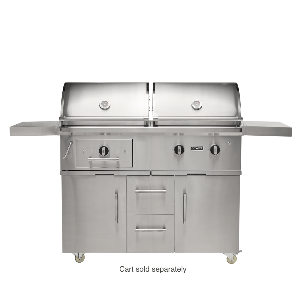 Coyote Grills Coyote 50" Hybrid Gas and Charcoal Built-In Grill | Stainless Steel | C3HY50