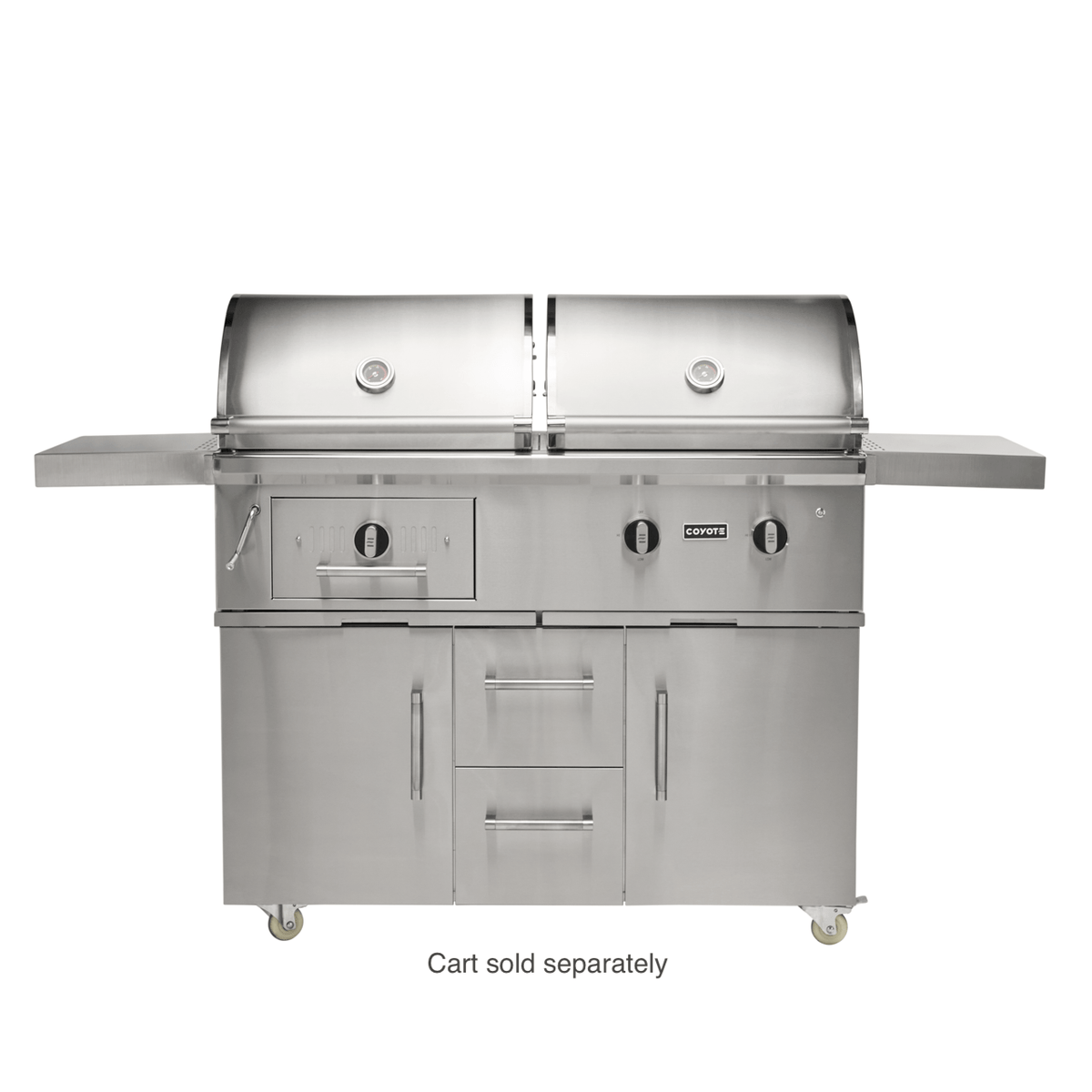 Coyote Grills Coyote 50&quot; Hybrid Gas and Charcoal Built-In Grill | Stainless Steel | C3HY50