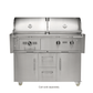 Coyote Grills Coyote 50" Hybrid Gas and Charcoal Built-In Grill | Stainless Steel | C3HY50
