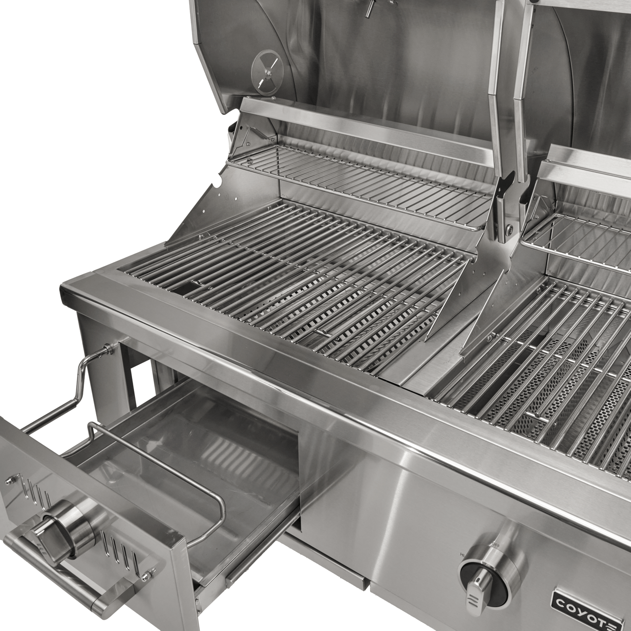 Coyote Grills Coyote 50" Hybrid Gas and Charcoal Built-In Grill | Stainless Steel | C3HY50