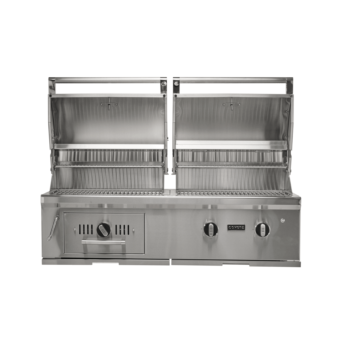 Coyote Grills Liquid Propane Coyote 50&quot; Hybrid Gas and Charcoal Built-In Grill | Stainless Steel | C3HY50