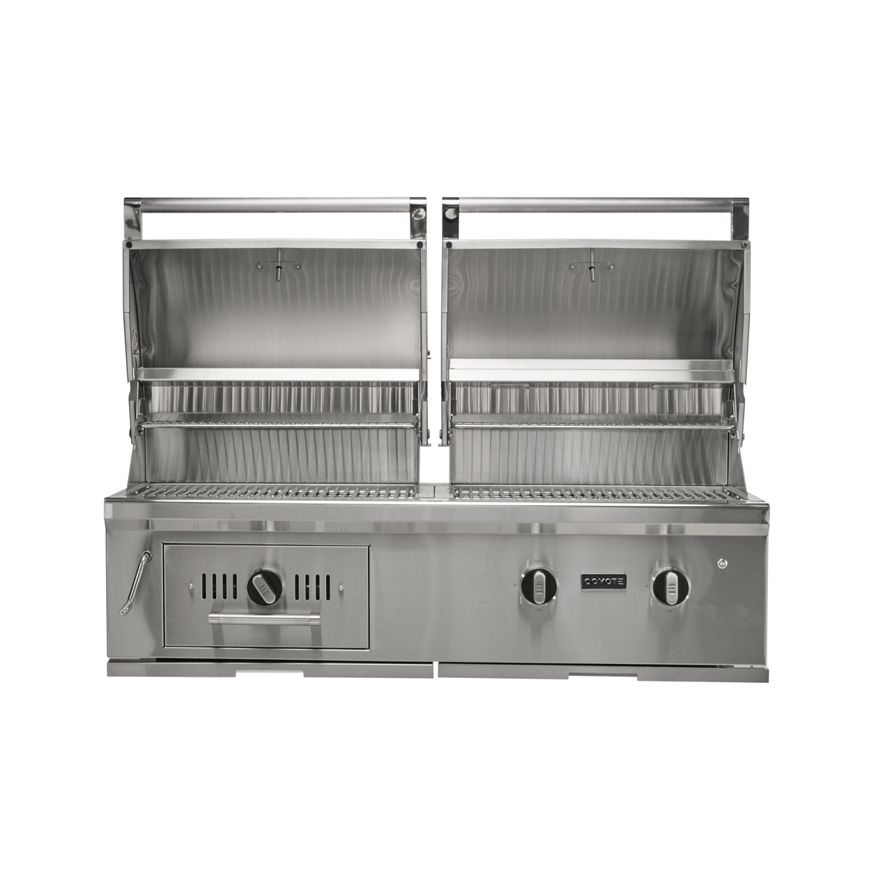 Coyote Grills Liquid Propane Coyote 50" Hybrid Gas and Charcoal Built-In Grill | Stainless Steel | C3HY50