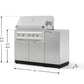 Premium 304 stainless-steel grill with 4 burners, side burner, and modular outdoor kitchen compatibility.