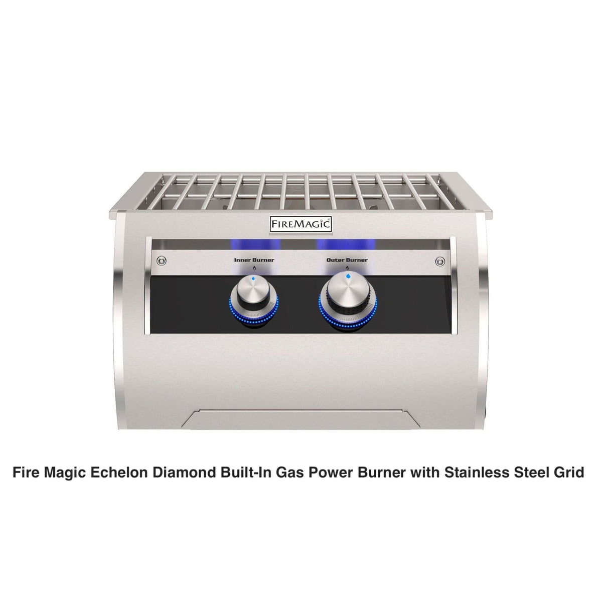 Firemagic Accessories Natural Gas / Stainless Steel / Echelon Diamond Fire Magic Power Burner / 19-6B1-0, 19-7B1-0, 19-KB1-0, 19-6B2N-0, 19-7B2N-0, 19-KB2N-0