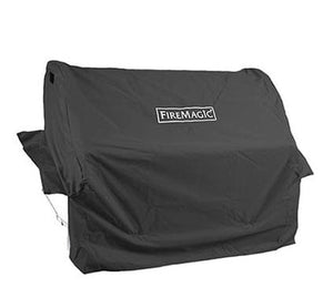 Fire Magic waterproof grill cover with logo, designed for E790i and A790i barbecues. Durable protection included.