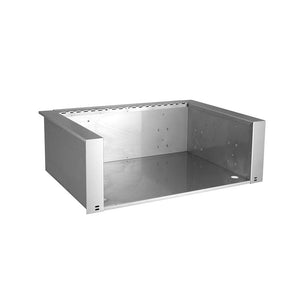 Firemagic stainless steel grill enclosure with open front for Aurora A540i, ideal for luxury outdoor kitchens.