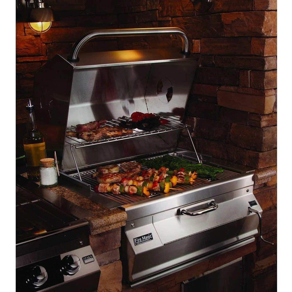 Firemagic Grills Fire Magic 24&quot; Built-In Stainless Steel Charcoal Grill / 12-SC01C-A