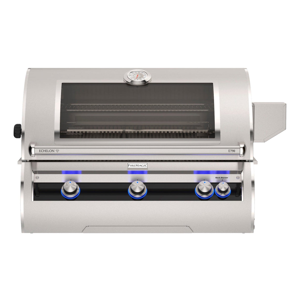 Firemagic Grills Natural Gas / All Conventional / With Magic View Window Fire Magic Echelon Diamond E790i Built-In Grill with Rotisserie and Analog Thermometer / E790i-9EAN(P), E790i-9LAN(P), E790i-9EAN(P)-W, E790i-9LAN(P)-W