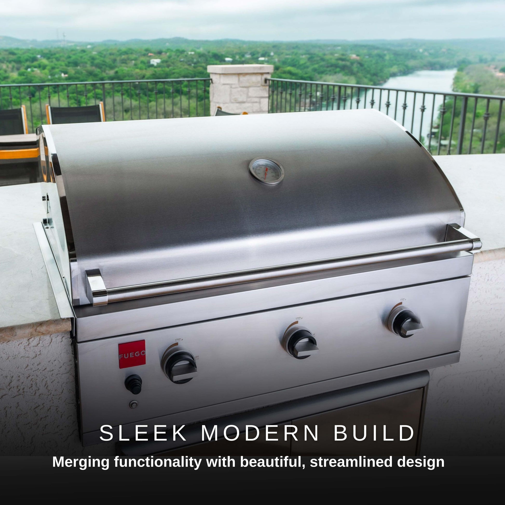 Fuego Grills Fuego 36” Built-In Gas Grill / Stainless Steel / F36S-B or F36S-B-NG