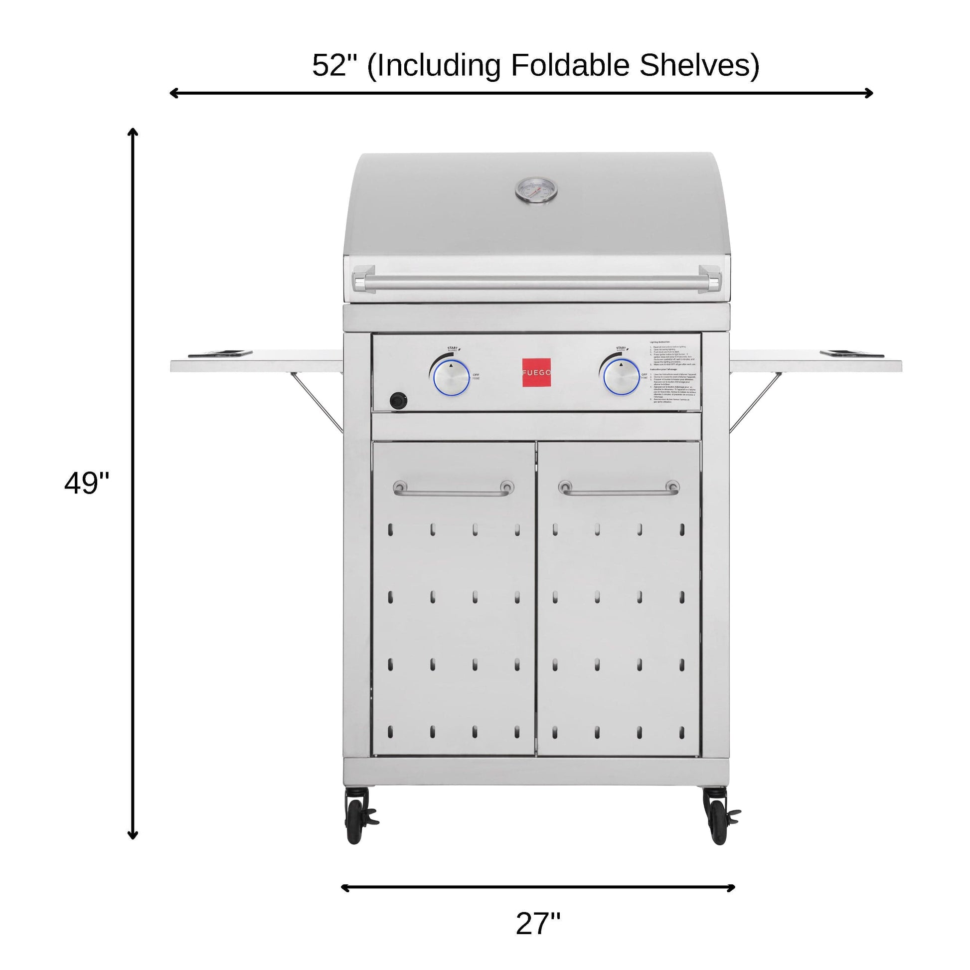 Fuego Grills Fuego F27S All 304SS Gas Grill | F27S | F27S-NG
