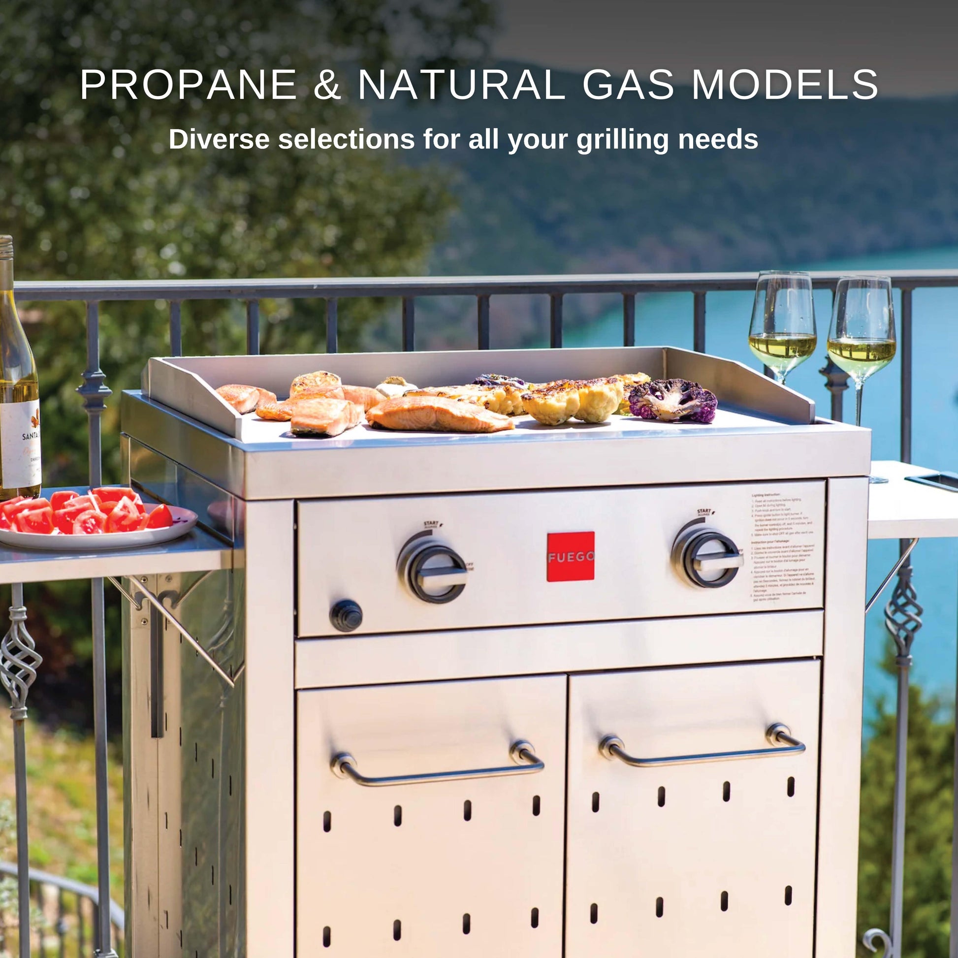 Fuego Grills Fuego F27S-Griddle All 304SS Gas Griddle | F27S-Griddle/F27S-Griddle-NG