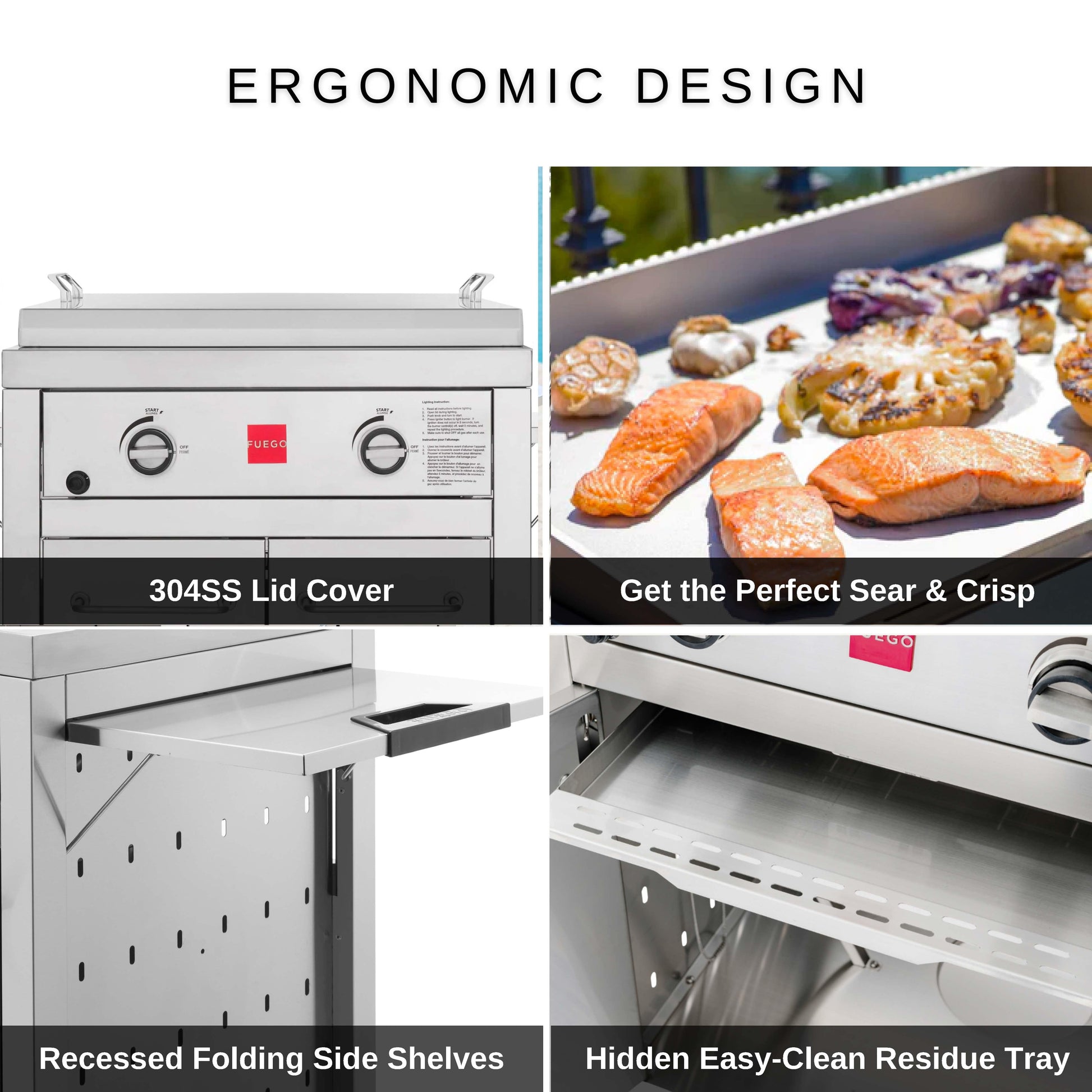 Fuego Grills Fuego F27S-Griddle All 304SS Gas Griddle | F27S-Griddle/F27S-Griddle-NG