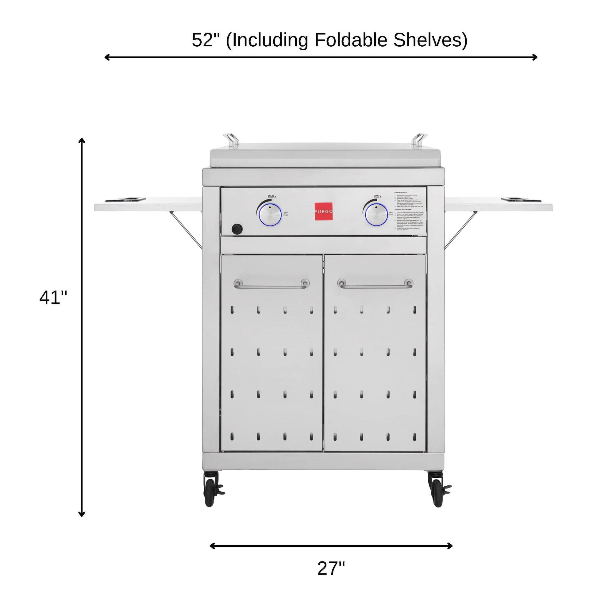 Fuego Grills Fuego F27S-Griddle All 304SS Gas Griddle | F27S-Griddle/F27S-Griddle-NG
