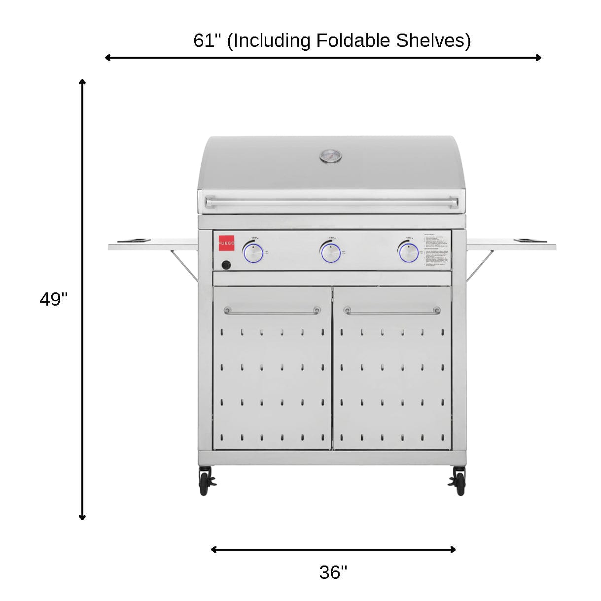Fuego Grills Fuego F36S All 304SS Gas Grill | F36S/F36S-NG